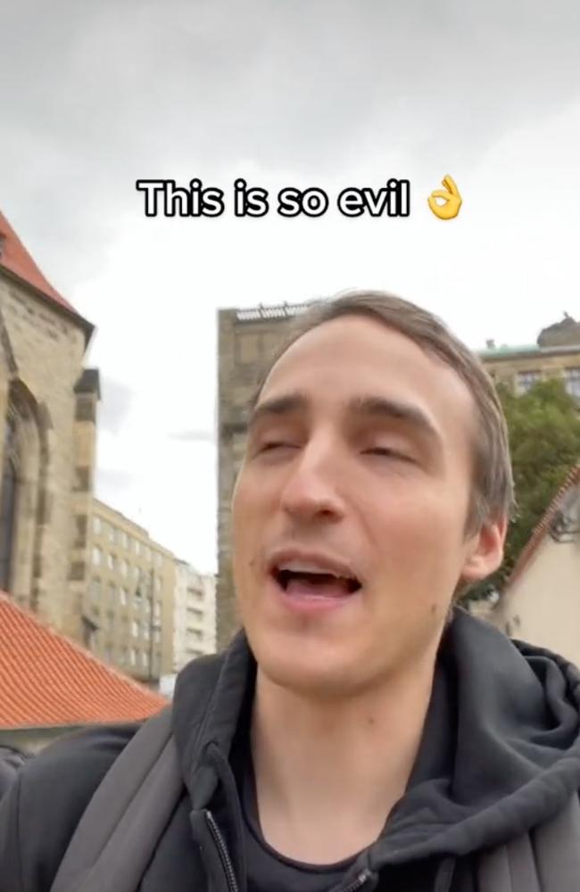 Mr Aubé said his Uber pricing theory was “evil”. Picture: TikTok/tony.aube