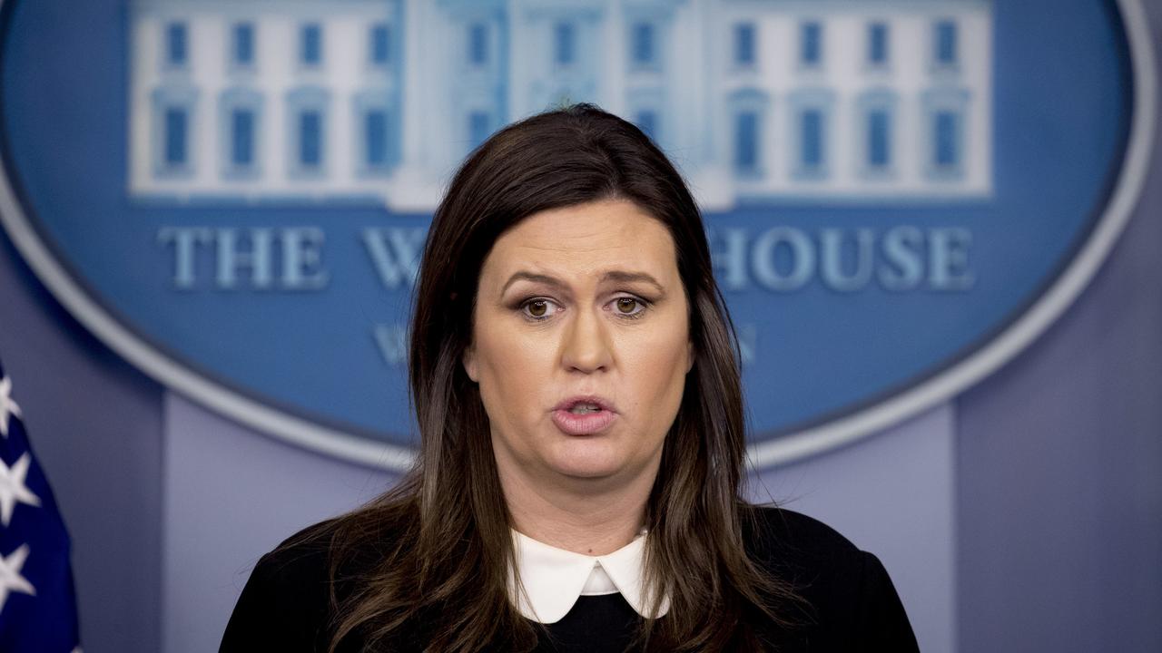 Mexico will pay for the wall? Apparently not. White House press secretary Sarah Huckabee Sanders has been questioned over the wall issue. Picture: AP/Andrew Harnik