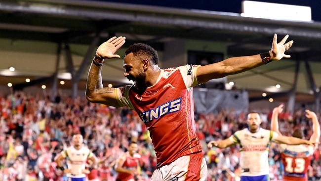 Hamiso Tabuai-Fidow wins the starting fullback role for the Newcastle Dolphins. Picture: Getty Images.