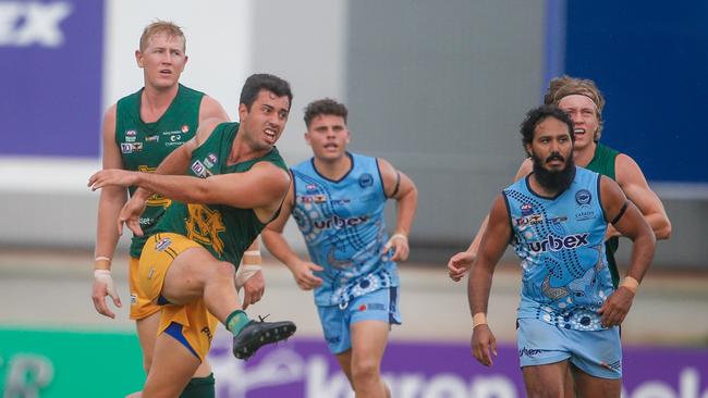 Nathaniel Parades in the NTFL Round 10: St Mary's v Darwin Buffaloes at TIO Stadium.Picture GLENN CAMPBELL