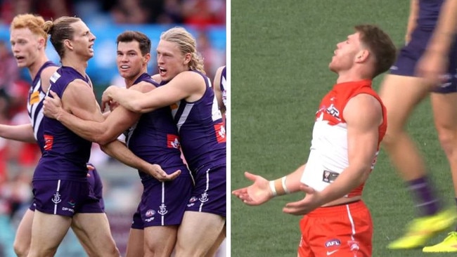 Fremantle secured a famous win in Sydney. Photos: Getty Images/Fox Sports