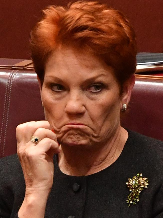 Four One Nation senators will now voted with the Government. Pauline Hanson.