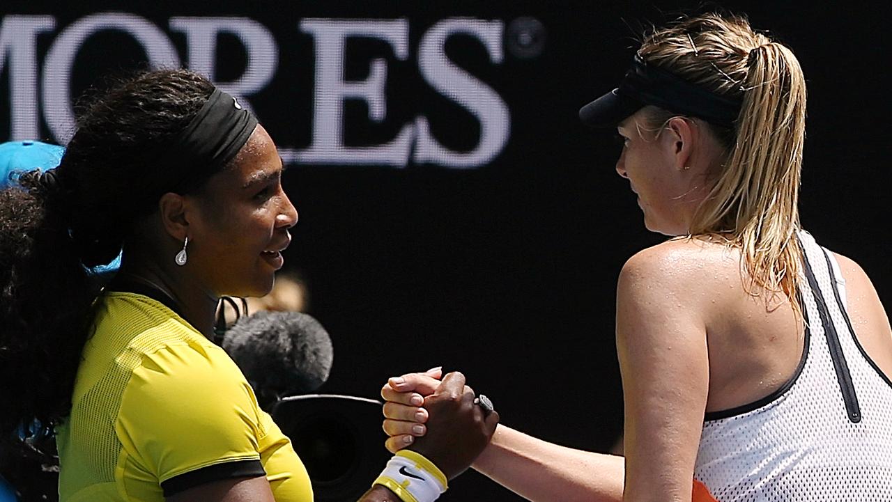 Serena Williams and Maria Sharapova had an intense rivalry on the court. Picture: Wayne Ludbey