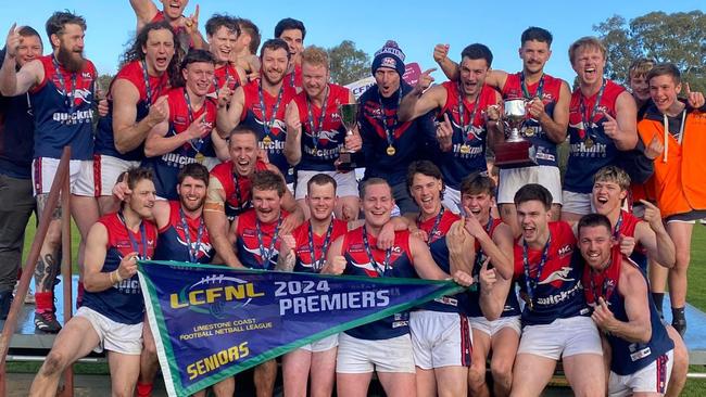 West Gambier celebrates. Picture: West Gambier Football Club