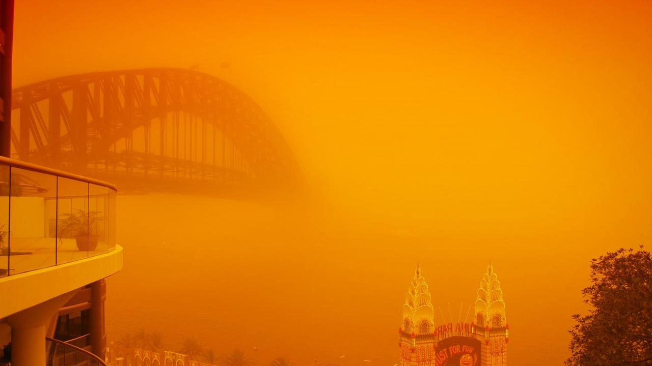 A major dust storm lashed Sydney in 2009. Picture: Supplied