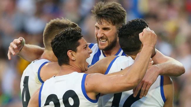 Jarrad Waite starred with four goals in North Melbourne’s elimination final win over Richmond. Picture: Getty Images
