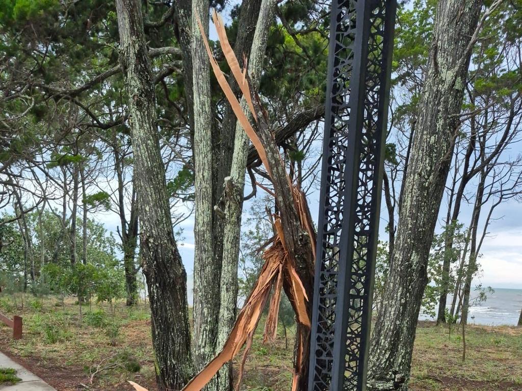 Flood damage across Hervey Bay.