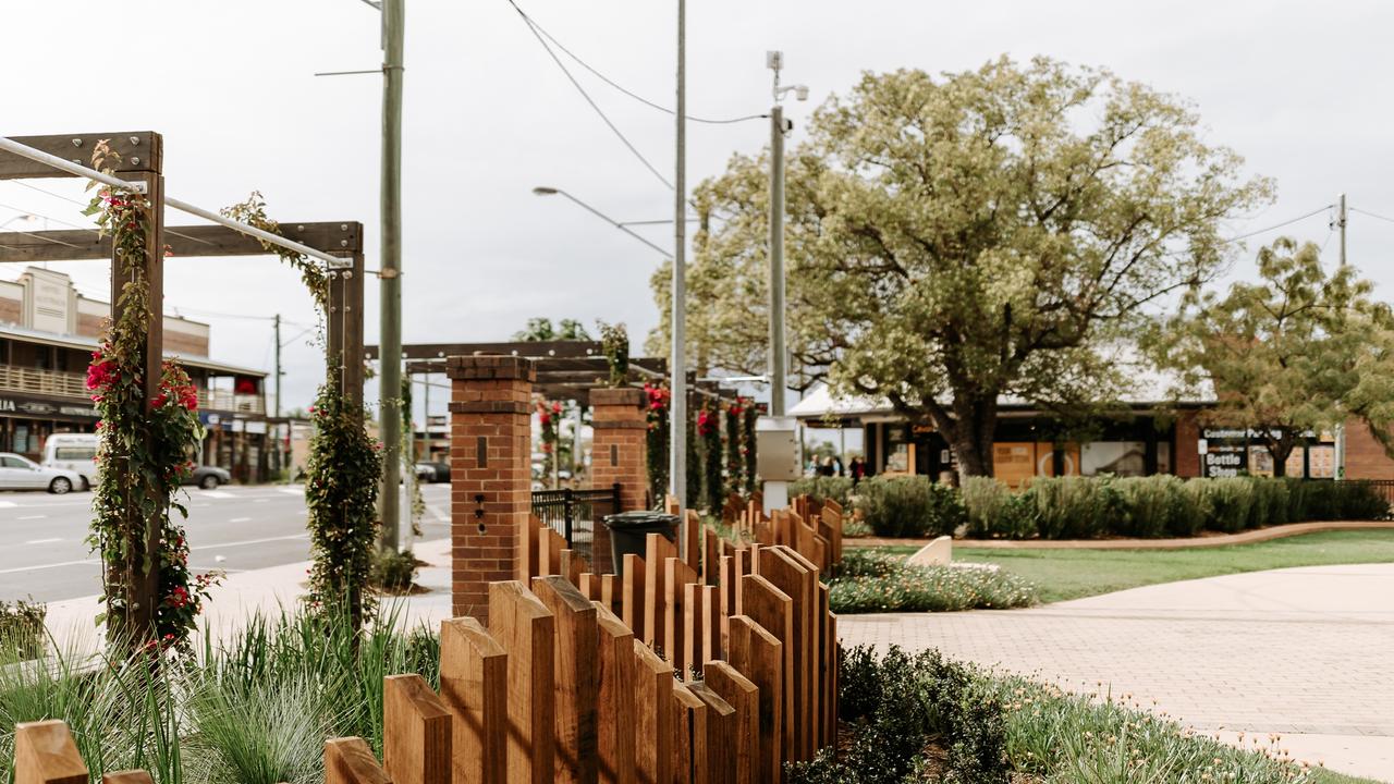 The new Miles CBD streetscape was recognised at the Australian Institute of Landscape Architects Queensland Awards 2023. Picture: WDRC