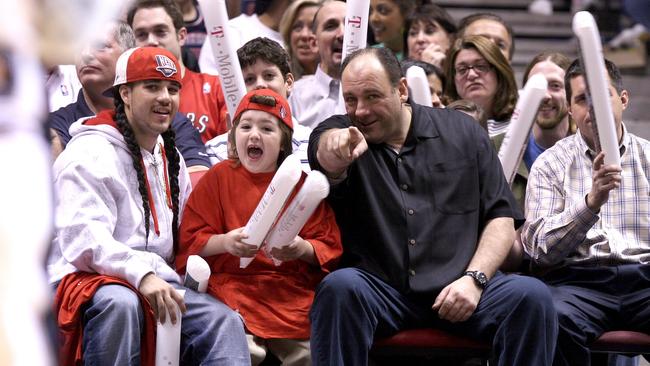 James Gandolfini with son Michael in 2007. Picture: James Devaney