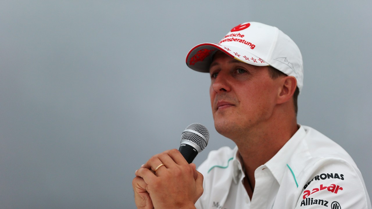 German racing legend Michael Schumacher makes a rare public appearance at the wedding of daughter Gina-Maria in Spain