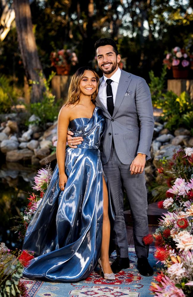 Bachelorette Brooke Blurton and Darvid Garayeli in happier times.