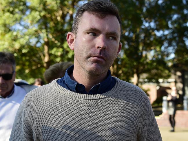 Nicholas Warby leaves Hornsby Local Court last August. His mother recalled the tears at the family home after he we released on bail. Picture: AAP/Bianca De Marchi