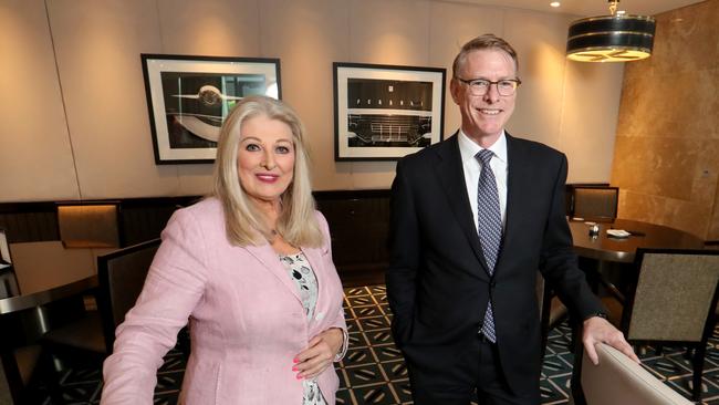 Crown Resorts chair Helen Coonan with CEO Ken Barton. Picture: David Geraghty