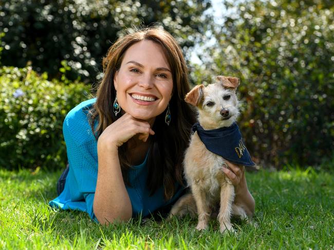 Lara Shannon with her dog Darcy. Picture: Penny Stephens