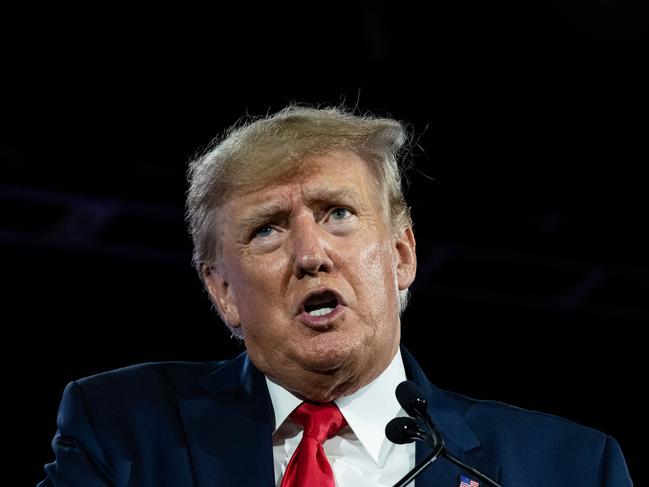 Former U.S. President Donald Trump gives the keynote address at the Faith &amp; Freedom Coalition in Nashville, Tennessee, earlier this month. Picture: AFP/Getty Images