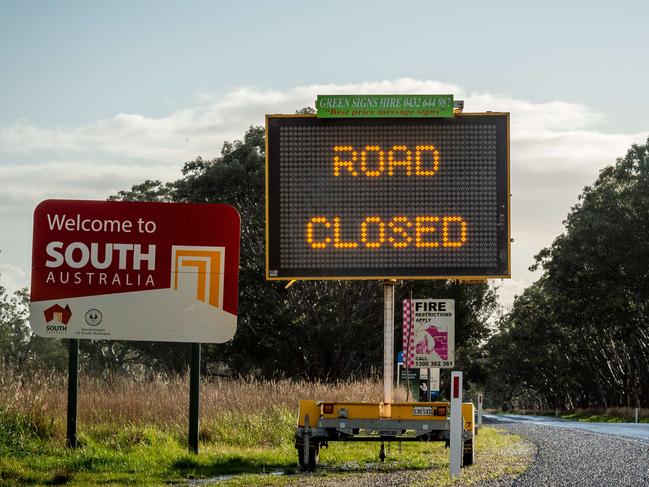 Victorians are not welcome over the South Australian border. Picture: Jake Nowakowski