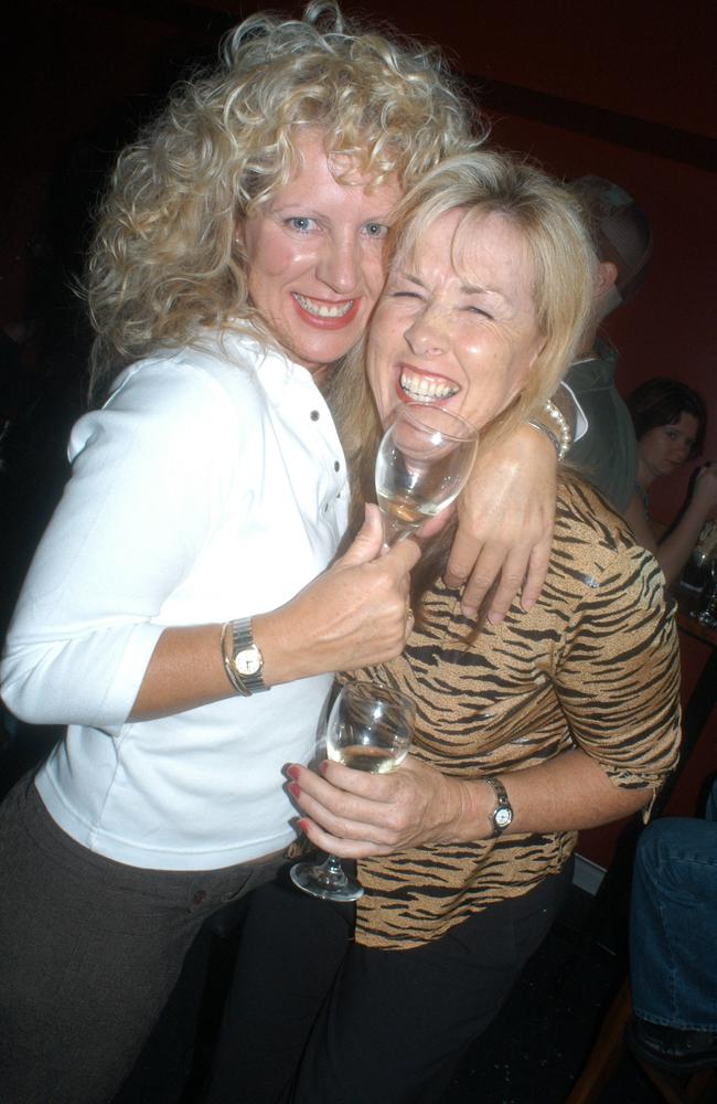 Virginia Clarke and Petunia Jackson at Vibes nightclub in April 2005. Picture: Sharyn Rosewarne.