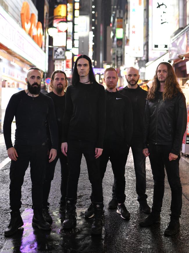 Melbourne progressive metal band Ne Obliviscaris while on tour in Tokyo in 2019. Picture: Ekaterina Gorbacheva