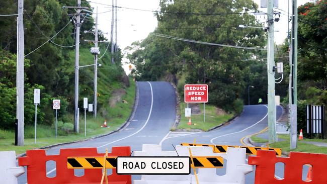 Barriers at the Tweed-Coolangatta border. Picture: Scott Powick.