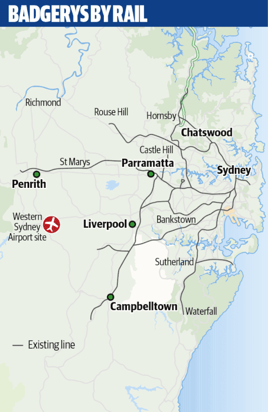 Western Sydney Airport rail link options