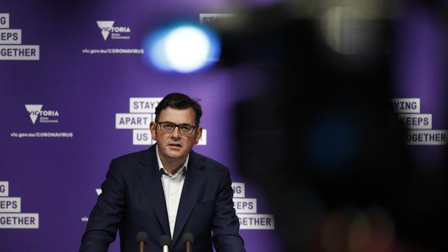 Victorian Premier Daniel Andrews speaks to the media during a press conference in Melbourne, Victoria. Picture: NCA NewsWire / Daniel Pockett