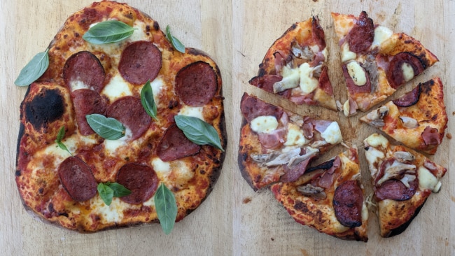 Pizzas made in the Ooni pizza oven