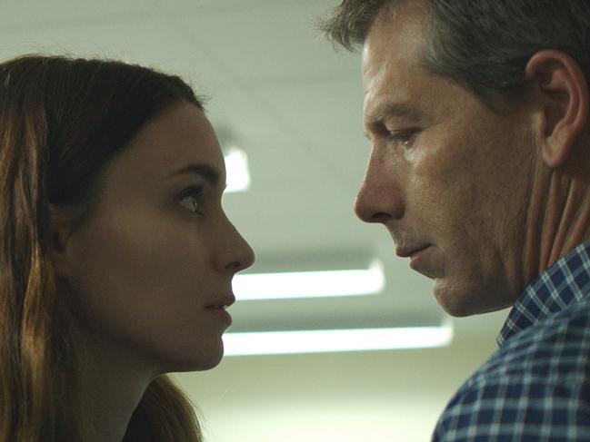 Rooney Mara and Ben Mendelsohn in a scene from film Una