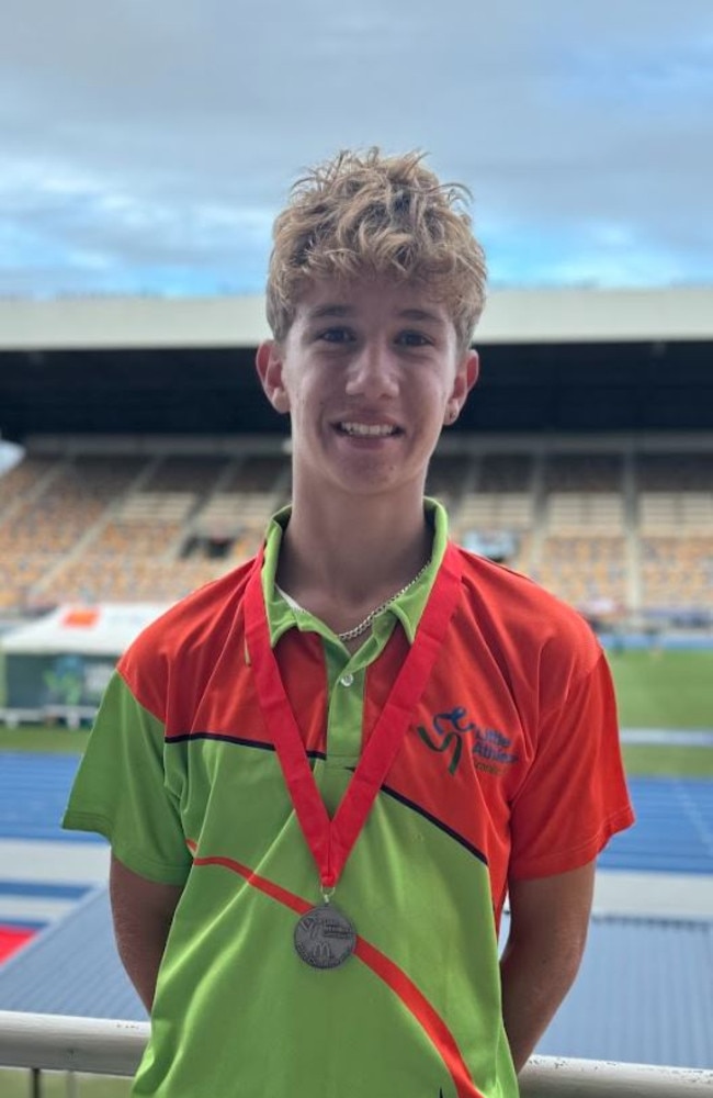 Stanthorpe teenager and javelin champion Ethan Kent took home second place at the Little Athletics State Championship. Photo: Supplied