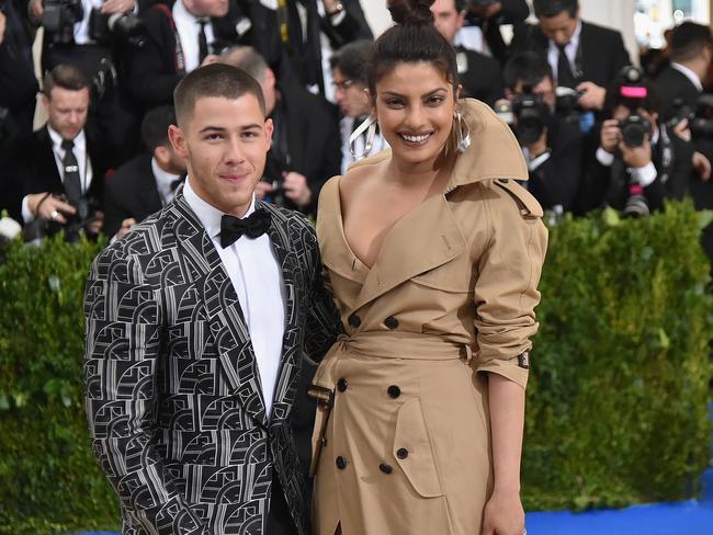 Nick Jonas and Priyanka Chopra at the Met Gala in 2017.  Picture:  Supplied