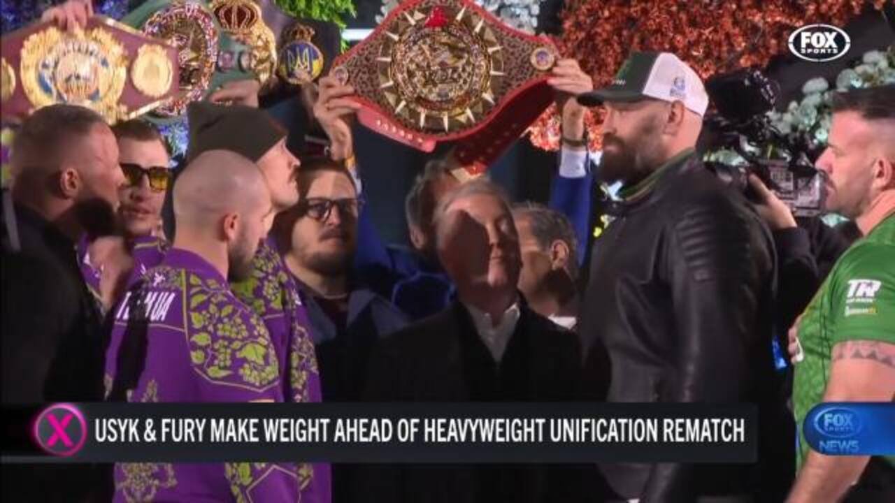 Usyk & Fury make weight for iconic fight