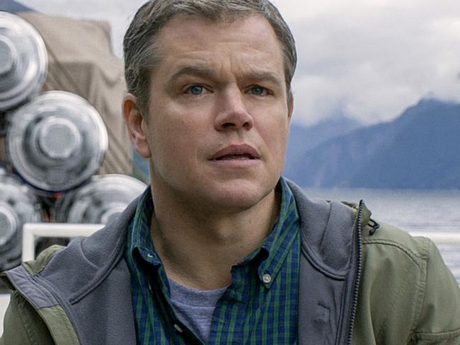 Hong Chau plays Ngoc Lan Tran and Matt Damon plays Paul Safranek in Downsizing from Paramount Pictures.