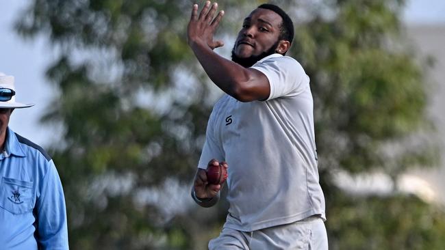 Sydenham-HillsideÃs Stefan King during the VTCA Sydenham-Hillside v PEGS cricket match in Hillside, Saturday, Feb. 11, 2023.Picture: Andy Brownbill