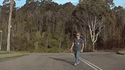 Still images taken from a dashcam video posted to Facebook of Shane Smith, 33, of Glenning Valley, just before he smashes a driver's side window. Picture: Facebook