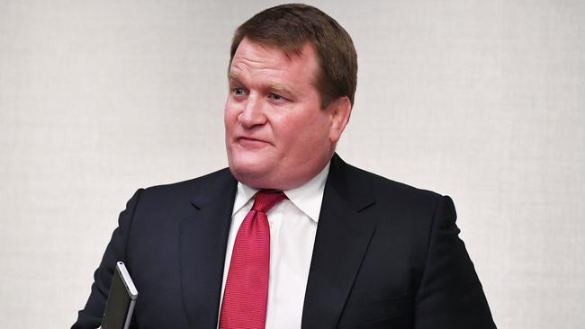 Tony Bobulinski, who claims to have been an associate of Hunter Biden, speaks to reporters at a hotel in Nashville, Tennessee. Picture: Mandel Ngan/AFP