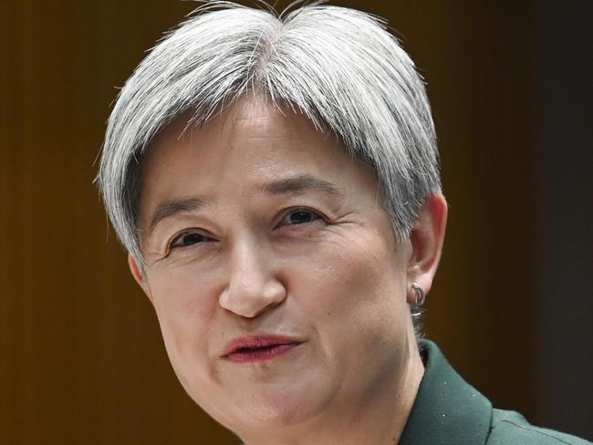 CANBERRA, AUSTRALIA, NewsWire Photos. FEBRUARY 15, 2024: Senate Minister for Foreign Affairs, Penny Wong appears before the Foreign Affairs, Defence and Trade Senate estimates at Parliament House in Canberra. Picture: NCA NewsWire / Martin Ollman