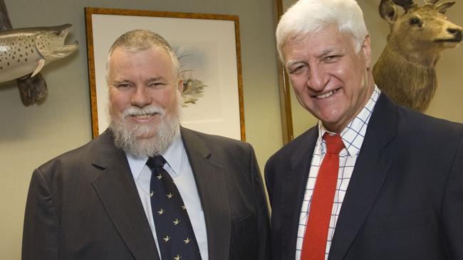 Shooters and Fishers Party MP Robert Brown, left, with Bob Katter.