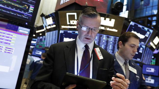 Traders on the floor of the New York Stock Exchange. Pic: AP