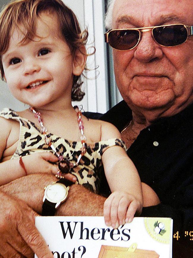 Tiger Lily with her grandfather Kell Hutchence.