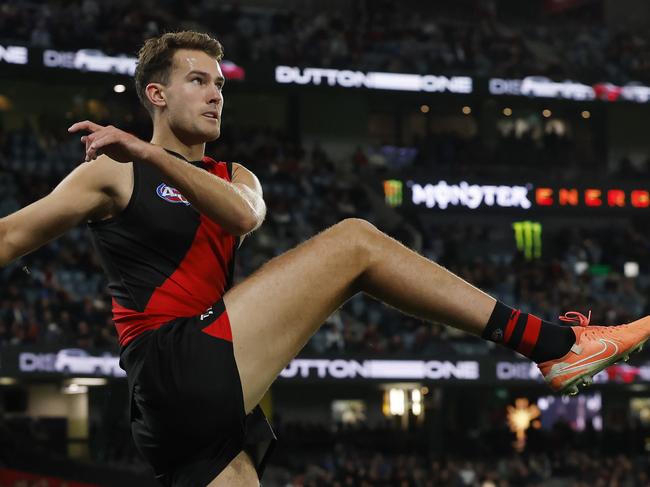 Zach Reid is vindicating Essendon’s faith after a cruel run with injury. Picture: Michael Klein