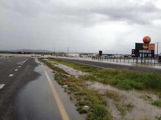 The Warrego Highway at Glenore Grove yesterday.