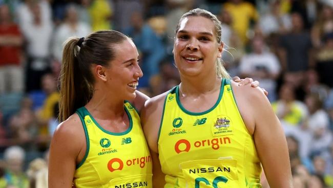 You couldn't have scripted it any better for Donnell Wallam. (Photo by Brendon Thorne/Getty Images for Netball Australia)