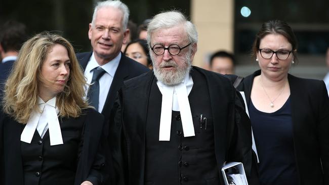 George Pell’s lawyer, Robert Richter QC, arrives at Melbourne County Court for the sentencing. Picture: Michael Dodge/Getty Images