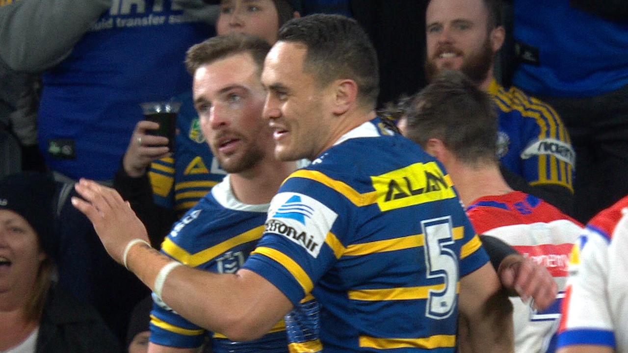 Clint Gutherson scored a double for the Eels.