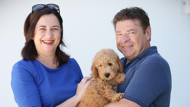 Premier Annastacia Palaszczuk with ex-partner Shaun Drabsch. Picture: Jamie Hanson