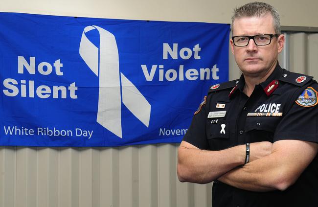 As an Assistant Commissioner and as ambassador for White Ribbon Day, Jamie Chalker in 2013. Picture: Phil Williams