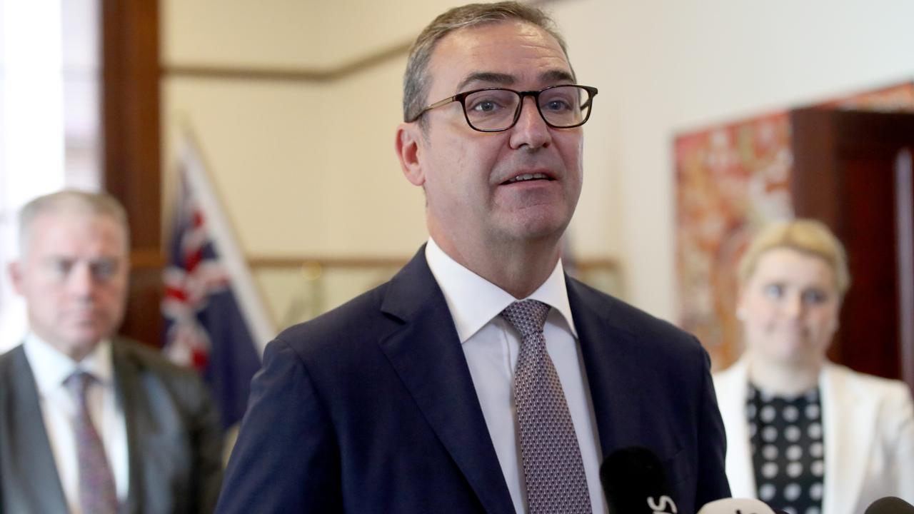 Premier Steven Marshall has announced further border closures. Picture: NCA NewsWire/Kelly Barnes