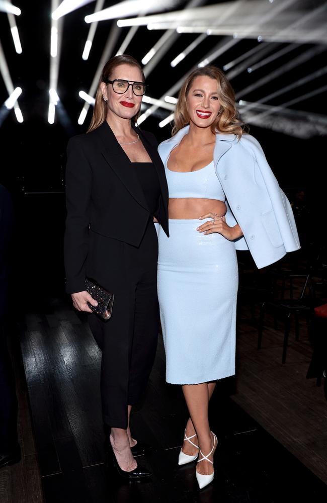 Brooke Shields and Blake Lively posing for photos together. Picture: Dimitrios Kambouris/Getty Images for Michael Kors