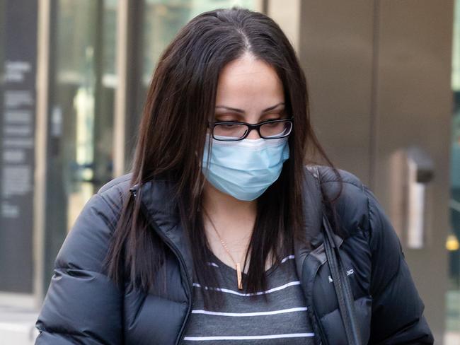 Lydia Abdelmalek leaving Melbourne County Court after an earlier hearing. Picture: NCA NewsWire / Sarah Matray