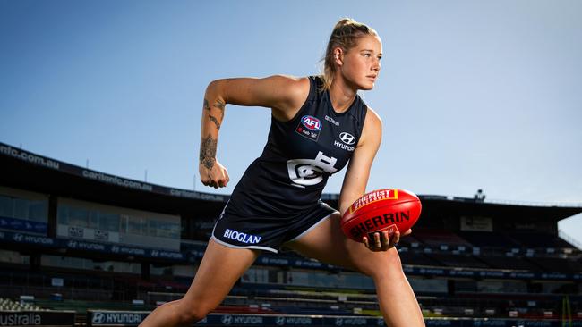 Tayla Harris didn’t leave Carlton on good terms. Picture: Mark Stewart