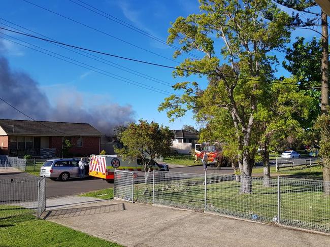 Several Fire and Rescue crews as well as hazmat assisted in extinguishing the blaze. Picture: supplied.